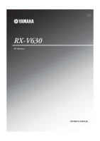 Yamaha RXV-630 - Owners Manual 